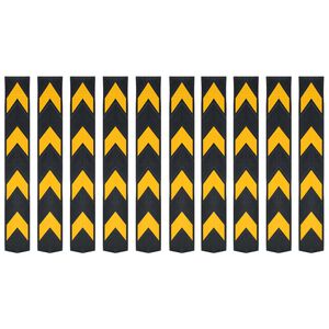 vidaXL Corni&egrave;re de protection r&eacute;fl&eacute;chissante 10 pcs Caoutchouc 80 cm