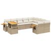 vidaXL Salon de jardin avec coussins 10 pcs beige r&eacute;sine tress&eacute;e
