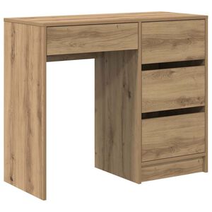 vidaXL Bureau Ch&ecirc;ne artisanal Bois d'ing&eacute;nierie 90 x 37,5 x 75 cm