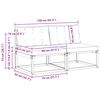 vidaXL 2 Pi&egrave;ce Sofa de milieu ext&eacute;rieur Bois d'Acacia Massif Naturel