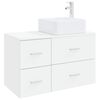 vidaXL Ensemble de mobilier de salle de bain 2 pc Blanc