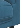 vidaXL Fauteuil avec coussin bleu velours