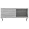 vidaXL Table basse sonoma gris 80x80x36,5 cm bois d'ing&eacute;nierie