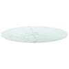 vidaXL Dessus de table blanc Ø90x1 cm verre trempé avec design marbre