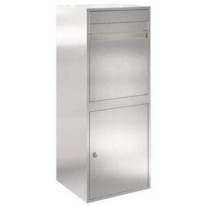 vidaXL Bo&icirc;te de d&eacute;p&ocirc;t de colis avec stockage Argent&eacute; 41 x 38 x 103 cm