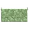 vidaXL Coussin de banc de jardin motif de feuilles 120x50x4 cm