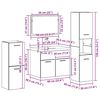 vidaXL Ensemble de mobilier de salle de bain 4 pcs Bois Ancien