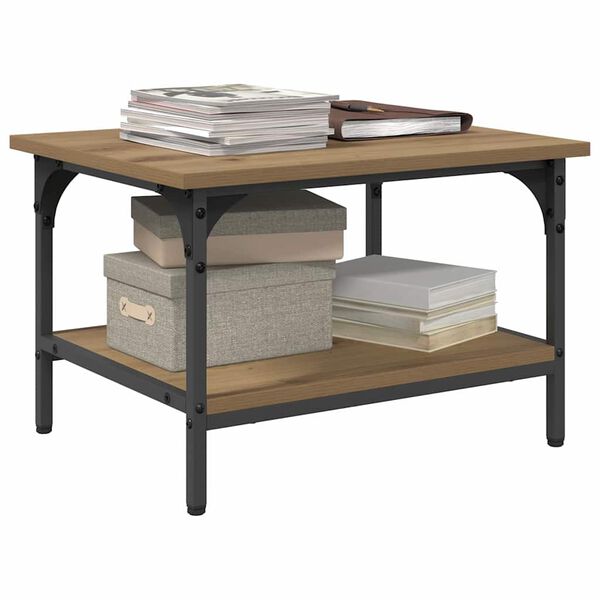 vidaXL Support d'imprimante Ch&ecirc;ne artisanal 50 x 40 x 38 cm