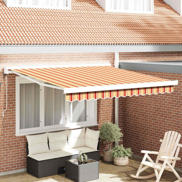 vidaXL Auvent Jaune et Orange 350 x 250 x 165 cm
