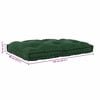 vidaXL Coussin de canap&eacute; sur palette Vert 120 x 80 x 12 cm tissu