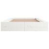vidaXL Cadre de lit sans matelas blanc 100x200 cm bois massif