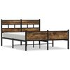 vidaXL Cadre de lit sans matelas ch&ecirc;ne fum&eacute; 150x200 cm bois ing&eacute;nierie