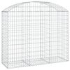 vidaXL Panier de gabions arqué 150x50x120/140 cm Fer galvanisé