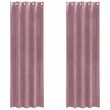vidaXL Rideaux occultants 2 pcs Rose foncé 140 x 245 cm Velours
