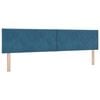 vidaXL T&ecirc;te de lit LED Bleu fonc&eacute; 200 cm Velours
