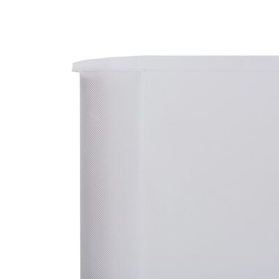 vidaXL Paravent 9 panneaux Tissu 1200 x 120 cm Blanc sable