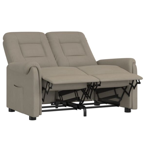 vidaXL Fauteuil de massage inclinable à 2 places gris clair
