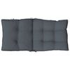 vidaXL Coussins de chaise &agrave; dossier bas lot de 4 anthracite