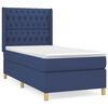 vidaXL Sommier &agrave; lattes de lit avec matelas Bleu 90x200 cm Tissu