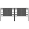 vidaXL Tête de lit Gris 146x4x100 cm Bois massif de pin