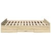 vidaXL Cadre de lit avec tiroirs sans matelas ch&ecirc;ne sonoma 150x200 cm