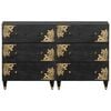 vidaXL Buffet 2 pcs Noir 60 x 33 x 75 cm Bois de mangue massif