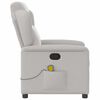 vidaXL Fauteuil de massage inclinable gris nuage tissu