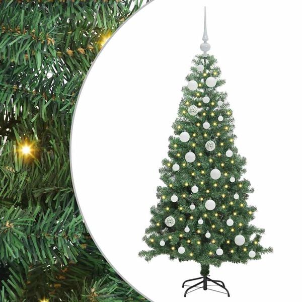 vidaXL Sapin de No&euml;l avec 150 LED avec support Vert 120 cm PVC