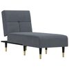 vidaXL Chaise longue gris fonc&eacute; velours