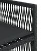 vidaXL Ensemble &agrave; manger de jardin 17 pcs coussins noir r&eacute;sine tress&eacute;e