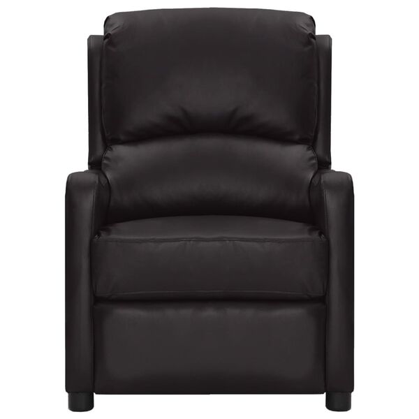 vidaXL Fauteuil de massage Noir Similicuir brillant