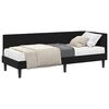 vidaXL Cadre de lit d'angle avec matelas 2 pcs Noir Velours