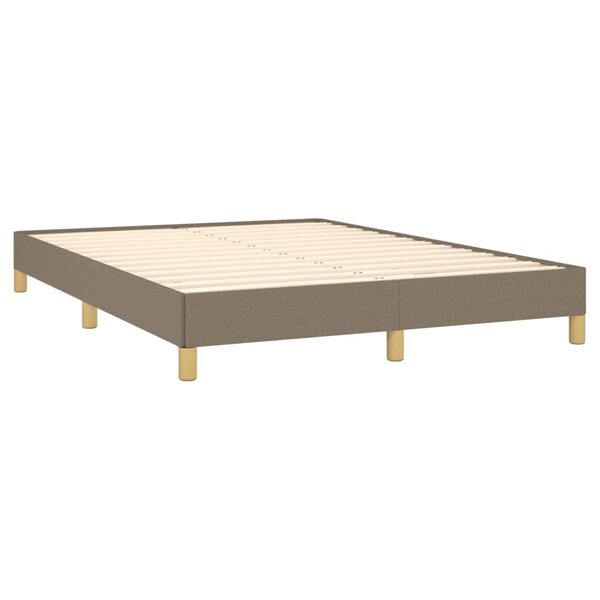 vidaXL Cadre de lit sans matelas taupe 140x190 cm tissu