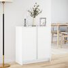 vidaXL Buffet avec LED blanc 77x34x85 cm bois d'ing&eacute;nierie