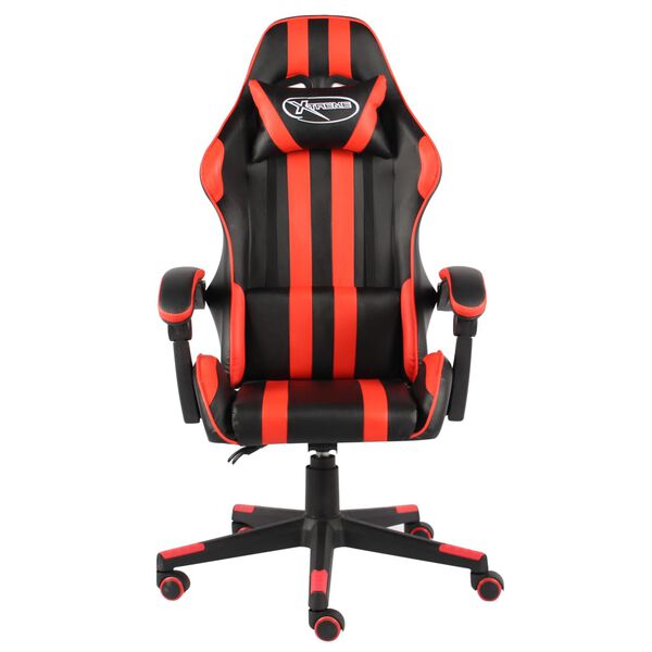 vidaXL Fauteuil de jeux vid&eacute;o Noir et rouge Similicuir