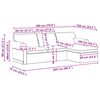 vidaXL Canap&eacute; 210cm Gris clair M&eacute;tал