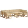 vidaXL Ensemble de canap&eacute;s d'ext&eacute;rieur 10 pc Blanc et Beige Polyester
