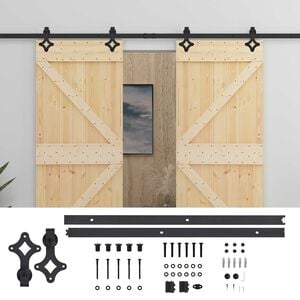 vidaXL Porte coulissante 2 pc 100 x 210 cm Bois de pin massif