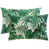 vidaXL Housse de coussin 2 pcs HEERLEN Motif feuilles 50 x 80 cm