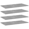 vidaXL Panneaux de biblioth&egrave;que 4 pcs gris b&eacute;ton bois d&rsquo;ing&eacute;nierie