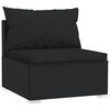 vidaXL Salon de jardin 4 pcs avec coussins R&eacute;sine tress&eacute;e Noir