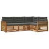 vidaXL Ensemble de canap&eacute;s d'ext&eacute;rieur 4 pcs Naturel et Anthracite
