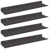 vidaXL &Eacute;tag&egrave;re flottante 4 pc Noir 40 x 8,5 x 2,5 cm Acier