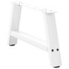 vidaXL Pieds de table basse en forme de A, 2 pi&egrave;ces, blanc, 60 x (30-31) cm, acier