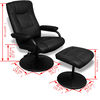vidaXL Fauteuil TV avec repose-pied Noir Similicuir