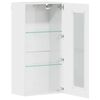 vidaXL Cabinet en Bois avec stockage Blanc brillant 50 x 29 x 100 cm