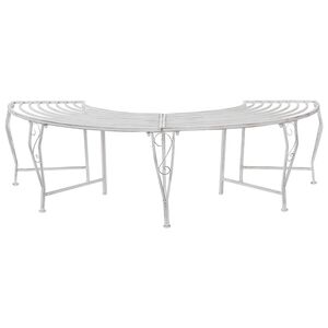 vidaXL Banc d'Arbre 4-Nombre de places 160 x 80 x 44 cm Acier