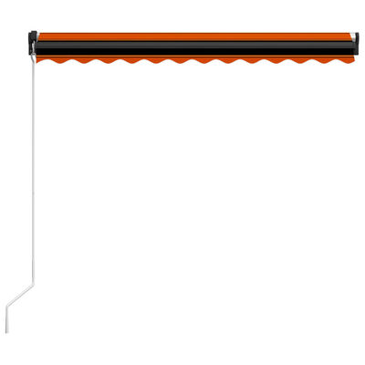 vidaXL Auvent manuel rétractable 300x250 cm Orange et marron