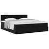 VidaXL Cadre de lit ottoman avec matelas noir 200x200 cm velours