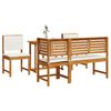vidaXL Ensemble bistro de jardin 4 pcs Marron Bois d'Acacia Massif